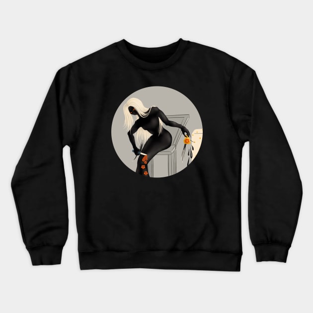 Accident With Knife And Coffee Crewneck Sweatshirt by Boriana Giormova